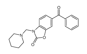 6-benzoyl-3-(piperidin-1-ylmethyl)-1,3-benzoxazol-2-one结构式