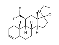 11β-difluoromethylestr-3-en-17-one 17-ethylene glycol ketal Structure