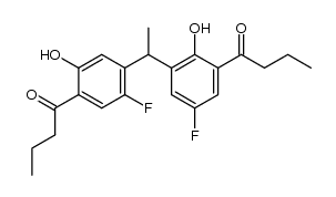 (butyryl-4 fluoro-2 hydroxy-5 phenyl)-1 (butyryl-3 fluoro-5 hydroxy-2 phenyl)-1 ethane Structure