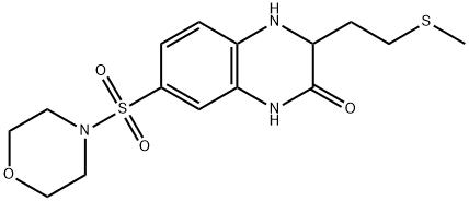 3-[2-(methylsulfanyl)ethyl]-7-(morpholine-4-sulfonyl)-1,2,3,4-tetrahydroquinoxalin-2-one结构式