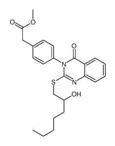 methyl 2-[4-[2-(2-hydroxyheptylsulfanyl)-4-oxoquinazolin-3-yl]phenyl]acetate结构式