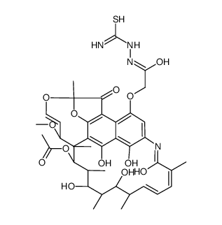 Rifamycin B, 2-(aminothioxomethyl)hydrazide结构式