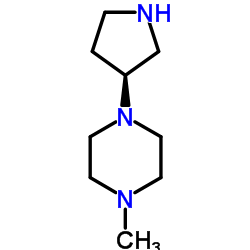 1-Methyl-4-[(3S)-3-pyrrolidinyl]piperazine Structure