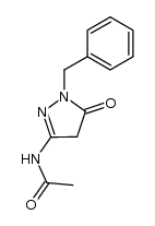 N-(1-benzyl-5-oxo-4,5-dihydro-1H-pyrazol-3-yl)acetamide结构式