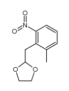 2-methyl-6-nitrophenylacetaldehyde ethylene acetal Structure