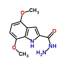 4,7-Dimethoxy-1H-indole-2-carbohydrazide structure