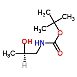 (R)-(2-羟丙基)氨基甲酸叔丁酯结构式