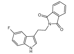 2-(2-(5-fluoro-1H-indol-3-yl)ethyl)isoindoline-1,3-dione Structure