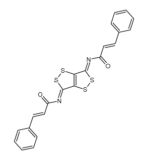 (N,N'Z,N,N'Z)-N,N'-([1,2]dithiolo[4,3-c][1,2]dithiole-3,6-diylidene)bis(3-phenylacrylamide)结构式