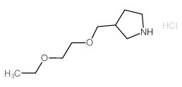 3-[(2-Ethoxyethoxy)methyl]pyrrolidine hydrochloride Structure