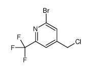 2-bromo-4-(chloromethyl)-6-(trifluoromethyl)pyridine结构式