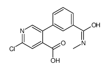 2-chloro-5-[3-(methylcarbamoyl)phenyl]pyridine-4-carboxylic acid Structure