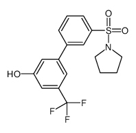 3-(3-pyrrolidin-1-ylsulfonylphenyl)-5-(trifluoromethyl)phenol结构式