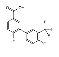 4-fluoro-3-[4-methoxy-3-(trifluoromethyl)phenyl]benzoic acid结构式