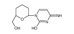 4-amino-1-[(2R,6S)-6-(hydroxymethyl)oxan-2-yl]pyrimidin-2-one结构式