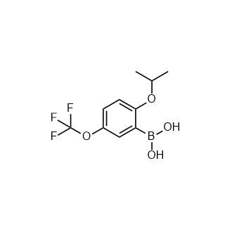 (2-异丙氧基-5-(三氟甲氧基)苯基)硼酸结构式