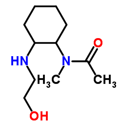 N-{2-[(2-Hydroxyethyl)amino]cyclohexyl}-N-methylacetamide结构式