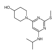 1-(6-Isopropylamino-2-Methylsulfanyl-pyrimidin-4-yl)-piperidin-4-ol structure