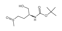 (S)-N-(1-hydroxymethyl-3-methanesulfinylpropyl)carbamic acid t-butyl ester结构式