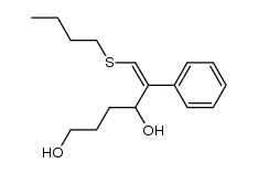 6-(butylthio)-5-phenylhex-5-ene-1,4-diol Structure