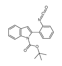 2-[N-(tert-butoxycarbonyl)-1H-indol-2-yl]phenyl isocyanate Structure