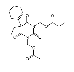 5-(1-cyclohexenyl)-1,3-bis(propionyloxymethyl)-5-ethylbarbital结构式