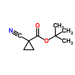 2-Methyl-2-propanyl 1-cyanocyclopropanecarboxylate Structure