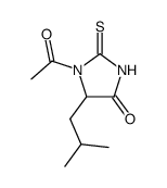 1-acetyl-5-isobutyl-2-thioxo-imidazolidin-4-one结构式