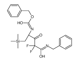 benzyl N-[(2R)-5-(benzylamino)-4,4-difluoro-3,5-dioxo-1-trimethylsilylpentan-2-yl]carbamate Structure