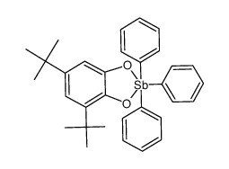 triphenylantimony 3,5-di-tert-butylphenylene-1,2-dioxide Structure