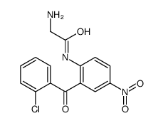 2-amino-N-[2-(2-chlorobenzoyl)-4-nitrophenyl]acetamide structure