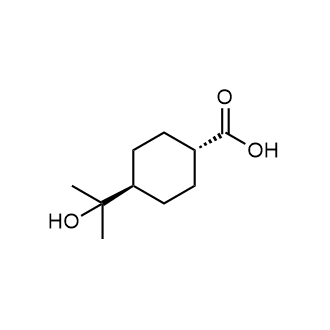 Trans-4-(1-hydroxy-1-methyl-ethyl)cyclohexanecarboxylicacid structure