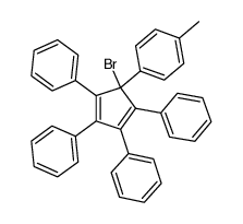 5-bromo-1,2,3,4-tetraphenyl-5-p-tolyl-1,3-cyclopentadiene结构式