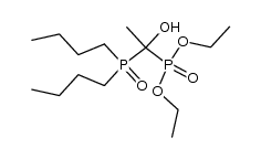 1-[O,O-Diethyl-phosphono]-1-dibutylphosphinoyl-ethanol-(1) Structure