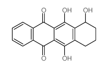 6,7,11-trihydroxy-7,8,9,10-tetrahydrotetracene-5,12-dione结构式