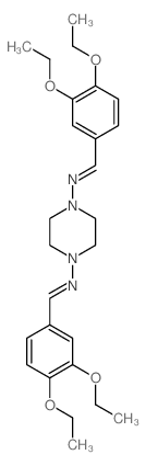 1-(3,4-diethoxyphenyl)-N-[4-[(3,4-diethoxyphenyl)methylideneamino]piperazin-1-yl]methanimine structure