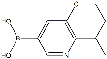 5-Chloro-6-(sec-butyl)pyridine-3-boronic acid structure