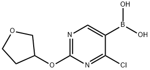 4-Chloro-2-(tetrahydrofuran-3-yloxy)pyrimidine-5-boronic acid structure