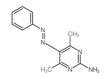 2-Pyrimidinamine,4,6-dimethyl-5-(2-phenyldiazenyl)- Structure