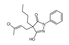 4-butyl-4-[(Z)-3-chlorobut-2-enyl]-1-phenylpyrazolidine-3,5-dione结构式