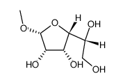 .beta.-D-Mannofuranoside, methyl structure