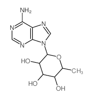 2-(6-aminopurin-9-yl)-6-methyl-oxane-3,4,5-triol结构式