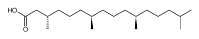 (3S,7R,11R)-3,7,11,15-tetramethyl-Hexadecanoic acid结构式