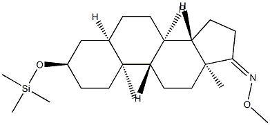 3α-Trimethylsilyloxy-5β-androstan-17-one O-methyl oxime structure