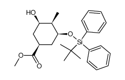 (1S,3R,4R,5S)-5-t-butyldiphenylsilyloxy-3-hydroxy-4-methyl-1-(methoxycarbonyl)cyclohexane Structure