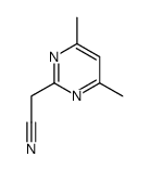 2-Pyrimidineacetonitrile, 4,6-dimethyl- (8CI,9CI) structure