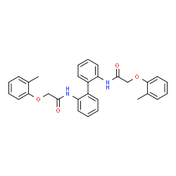 N,N'-2,2'-Biphenyldiylbis[2-(2-methylphenoxy)acetamide]结构式