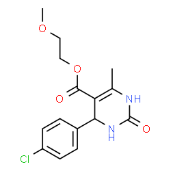 2-methoxyethyl 4-(4-chlorophenyl)-6-methyl-2-oxo-3,4-dihydro-1H-pyrimidine-5-carboxylate structure