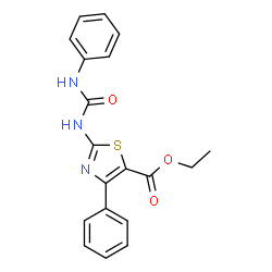 ETHYL 2-[(ANILINOCARBONYL)AMINO]-4-PHENYL-1,3-THIAZOLE-5-CARBOXYLATE structure