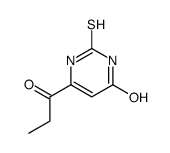 6-propanoyl-2-sulfanylidene-1H-pyrimidin-4-one结构式